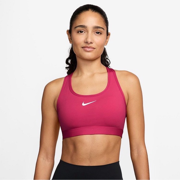 Nike Swoosh Womens Medium Support Sports Bra NWT Size XL Magenta Purple - Picture 7 of 8